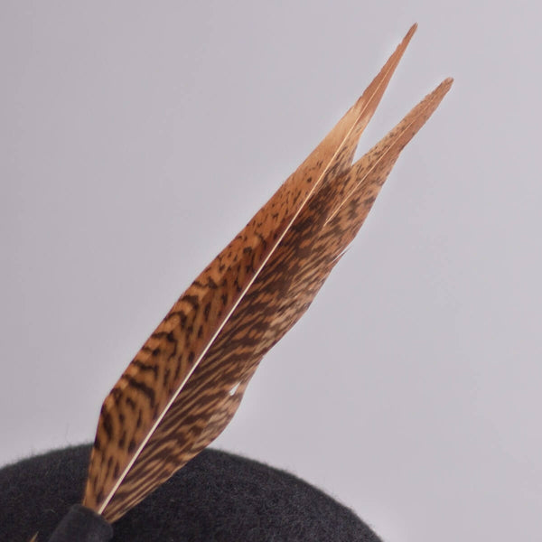 ELECTRA - pheasant feather hat